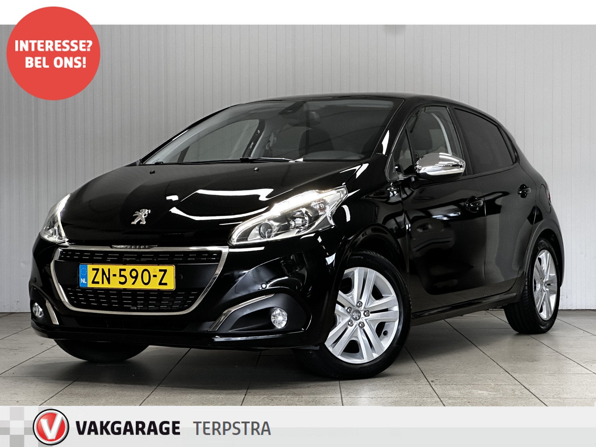 Peugeot 208 1.2 PureTech Signature/ D-Riem verv: 71.000 KM!/, Auto's, 83 pk, Stof, 1199 cc, Zwart