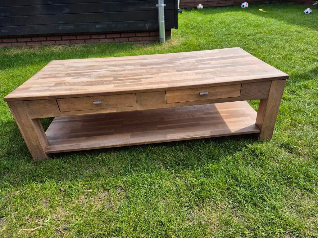 Salontafel hout, Huis en Inrichting, Ophalen, Gebruikt, 100 tot 150 cm, 50 tot 100 cm