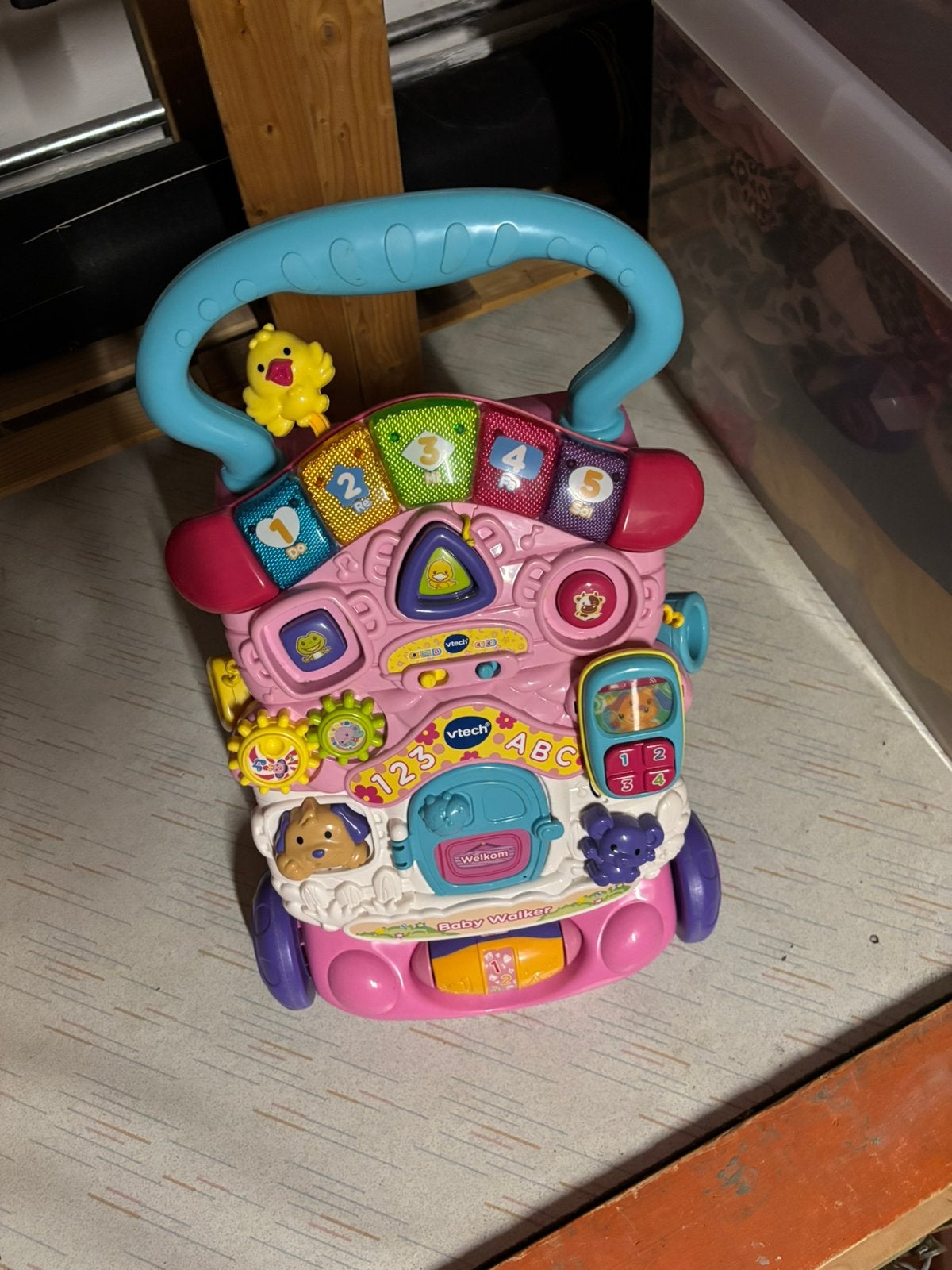 V tech loopwagen, Kinderen en Baby's, Speelgoed | Vtech, Ophalen, Zo goed als nieuw, 6 maanden tot 2 jaar