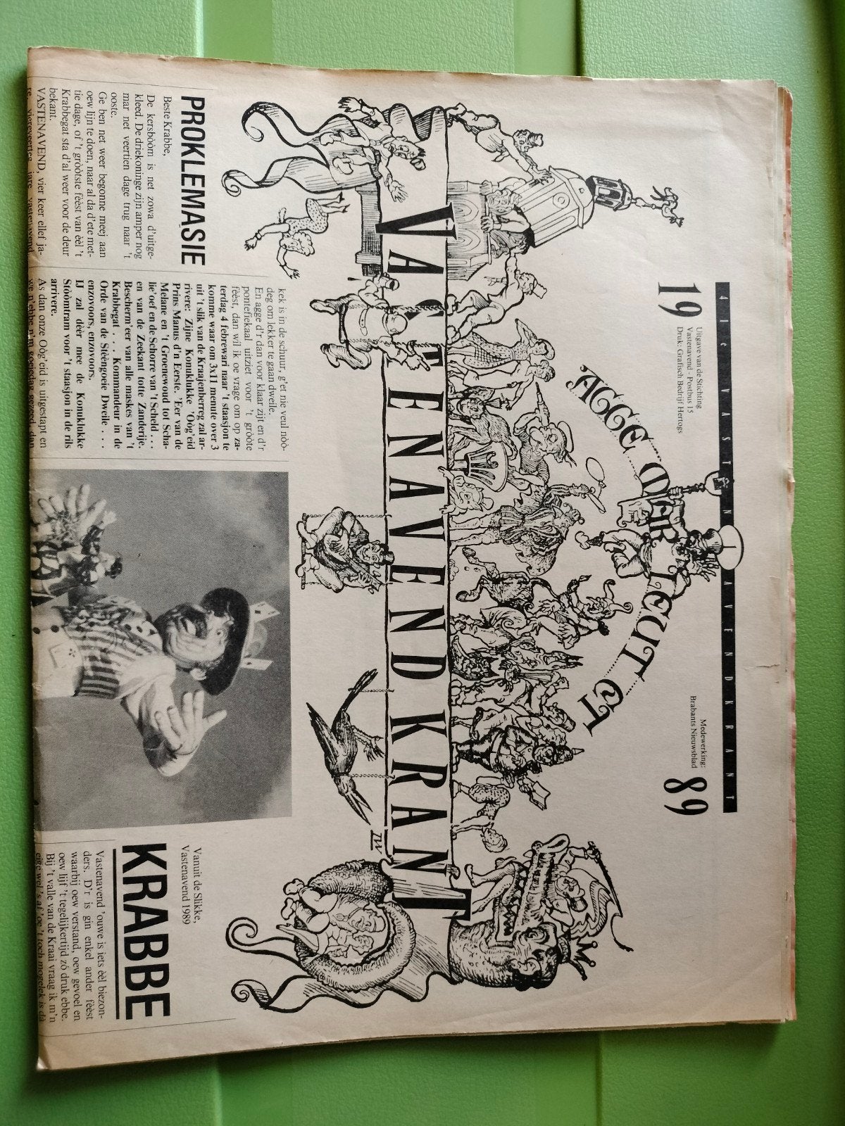 Vastenavend Krant 1989, Ophalen, Gelezen, Krant