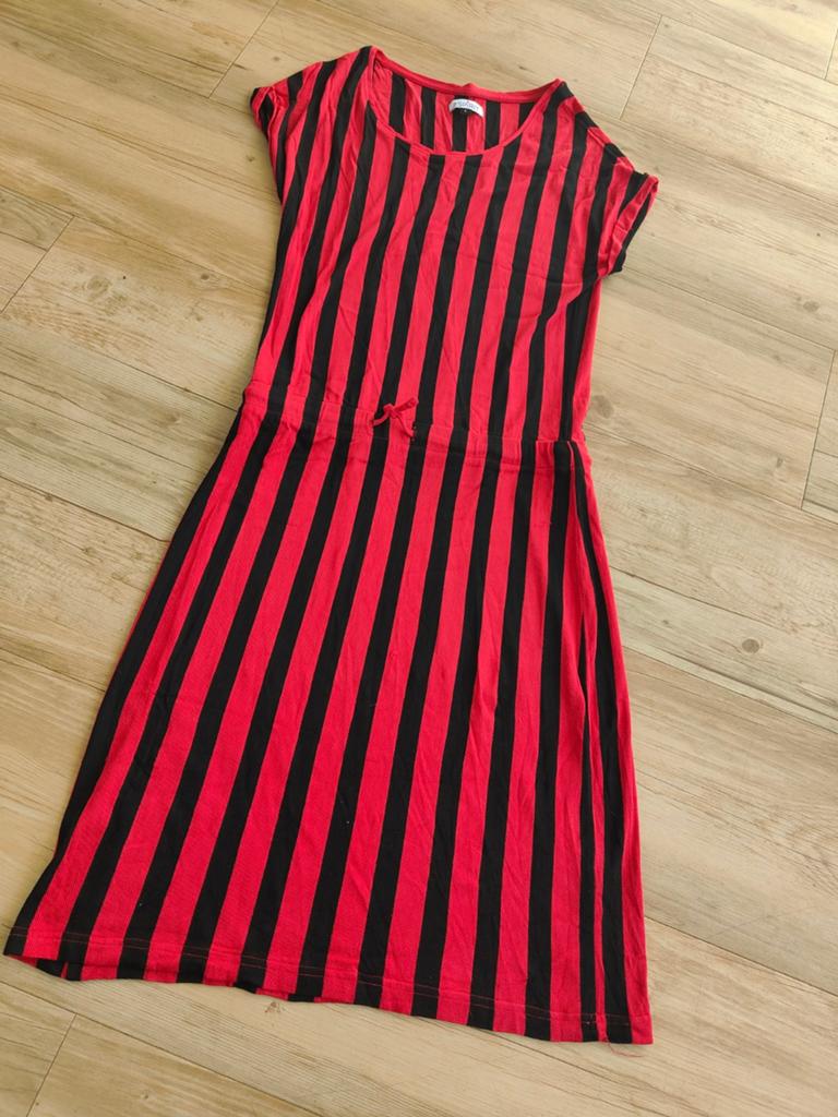 True Spirit Zomerjurk Maat L - Rood/Zwart gestreept, Kleding | Dames, Maat 42/44 (L), Ophalen of Verzenden, Zo goed als nieuw