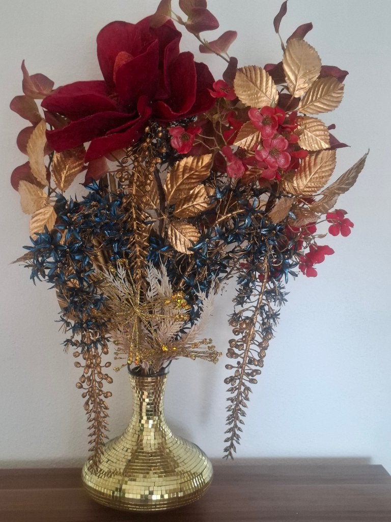 Kunstbloemen met vaas, Huis en Inrichting, Ophalen of Verzenden