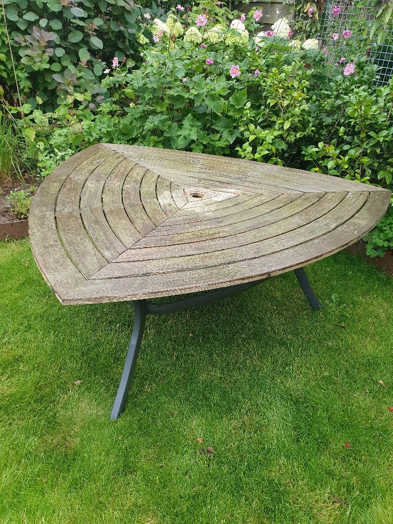 tuintafel, Ophalen, Gebruikt, Rechthoekig, Teakhout