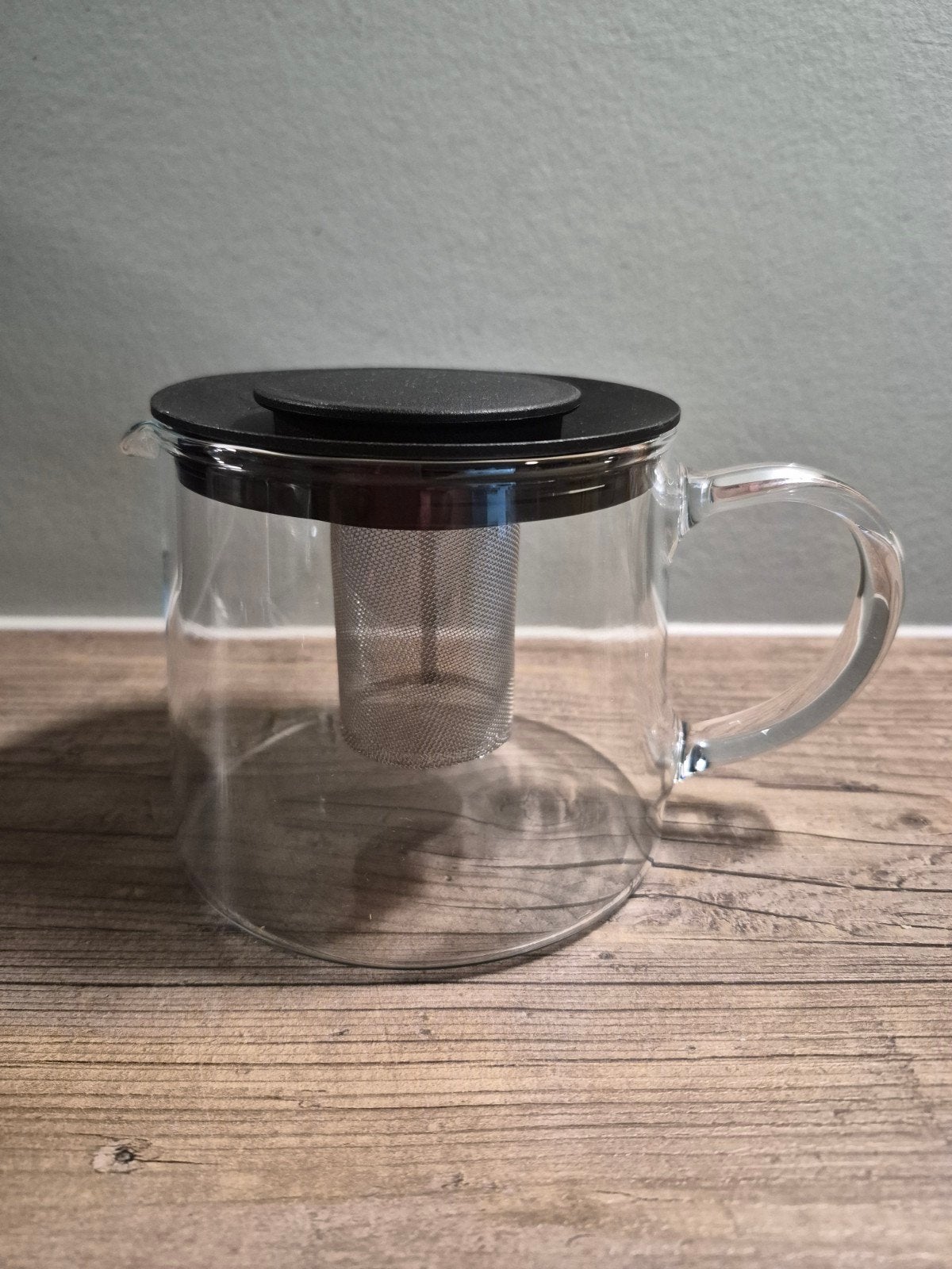 Theepot van ikea 600ml, Huis en Inrichting, Glas, Ophalen of Verzenden, Zo goed als nieuw, Met deksel