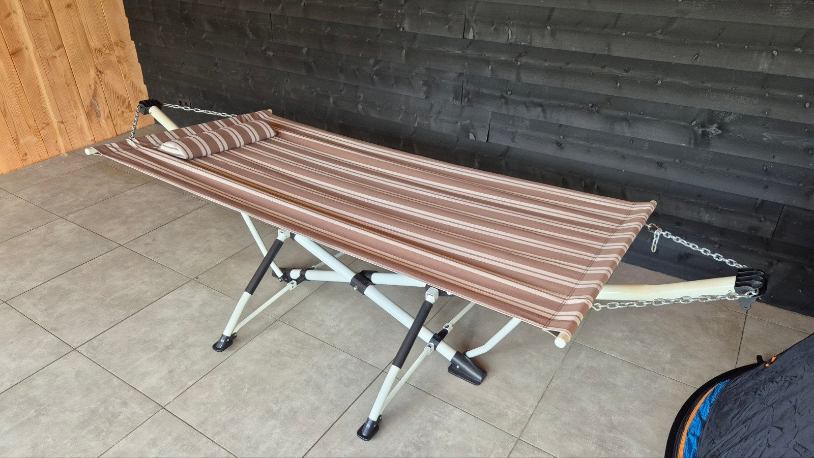 Opvouwbare hangmat, Tuin en Terras, Hangmatten, Ophalen, Opvouwbaar, Zo goed als nieuw, Eenpersoons