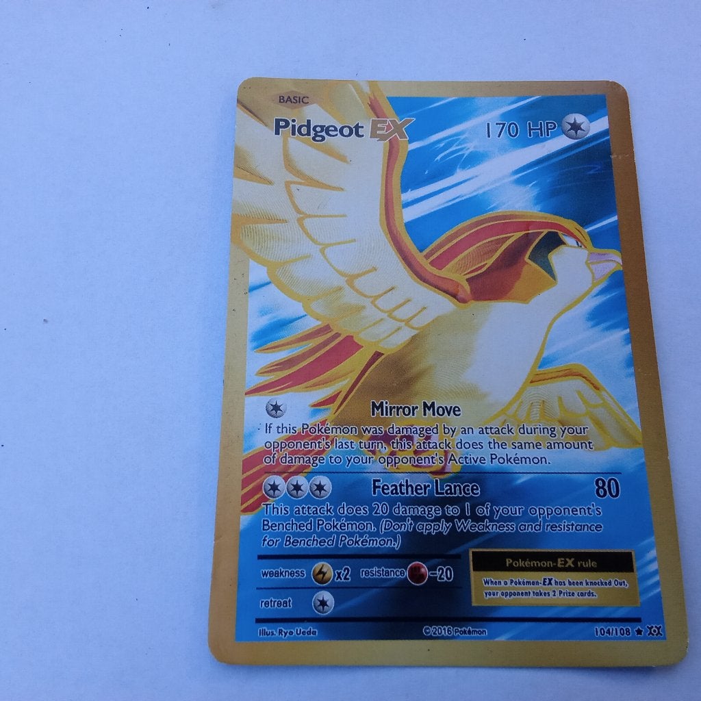 Pokémon Pidgeot EX 170 HP Kaart (Foil), Ophalen of Verzenden, Gebruikt, Losse kaart, Foil