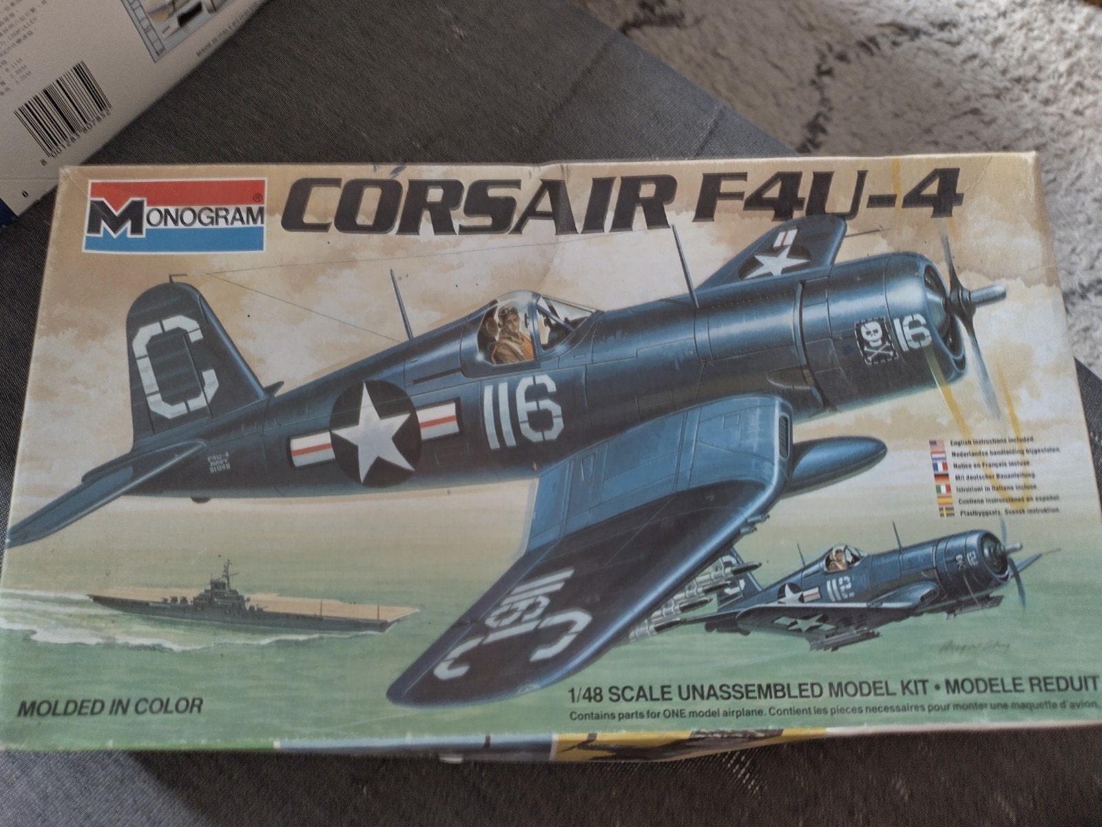 Modelbouwdoos Monogram Corsair, Ophalen of Verzenden, Zo goed als nieuw, Groter dan 1:72, Overige merken