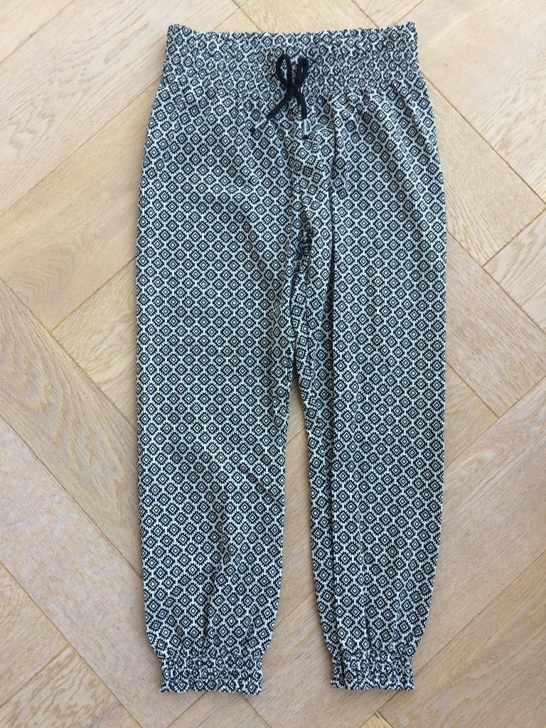 NIEUW lekker soepele zomerse zwart/witte broek maat 116, Kinderen en Baby's, Kinderkleding | Maat 116, Broek, Palomino, Meisje
