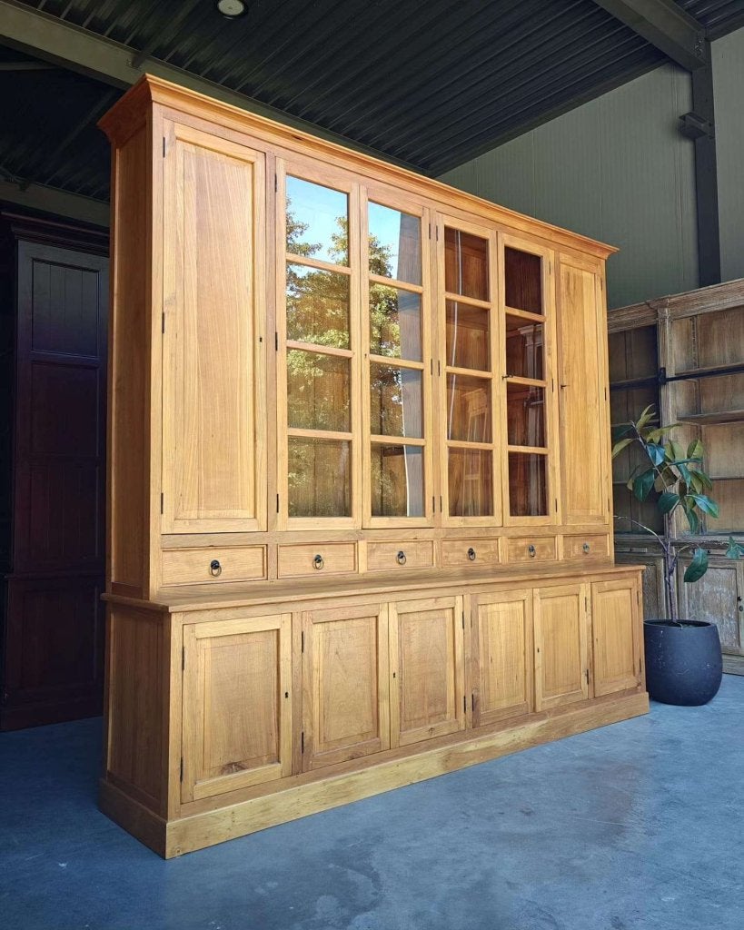 Prachtige grote winkelkast | Xxl teak Buffetkast #0932, Huis en Inrichting, Gebruikt, -, 200 cm of meer, -