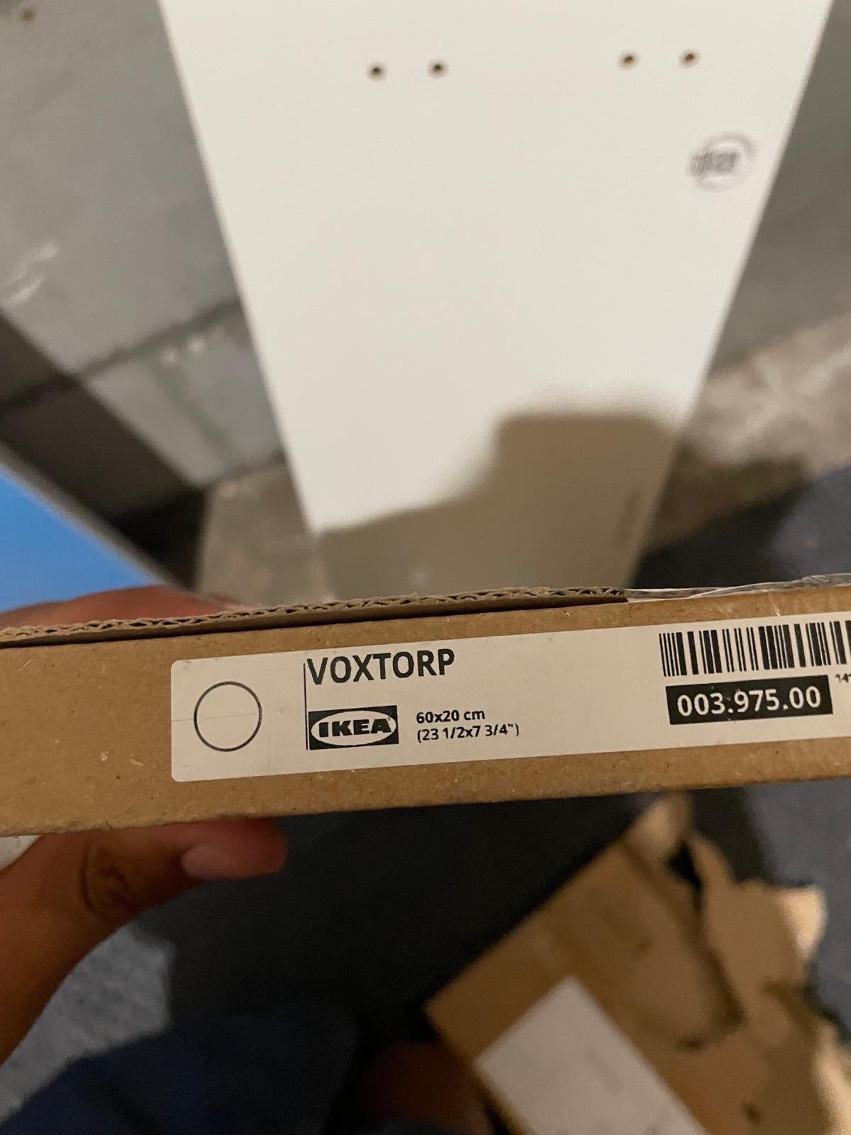 IKEA VOXTORP Ladefront mat wit 60x20 cm (2 stuks), Minder dan 50 cm, Wit, Nieuw, Ophalen of Verzenden