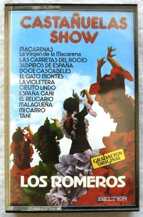 Cassette, Castañuelas Show, Los Romeros, Belter, 1979., Cd's en Dvd's, Latin en Salsa, Gebruikt, 1 bandje, Ophalen of Verzenden