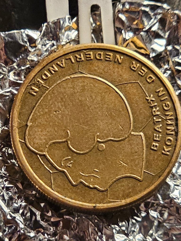 Topstuk van Misslag 5Gulden EK 2000, Postzegels en Munten, Ophalen of Verzenden, Koningin Beatrix, 5 gulden, Losse munt