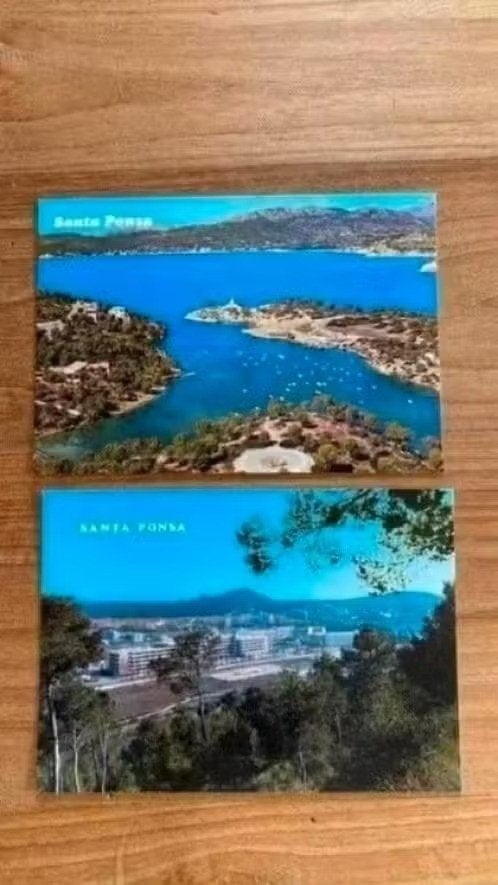 2 Ansichtkaarten Santa Ponsa .Mallorca . Spanje, Ophalen of Verzenden, 1960 tot 1980, Spanje