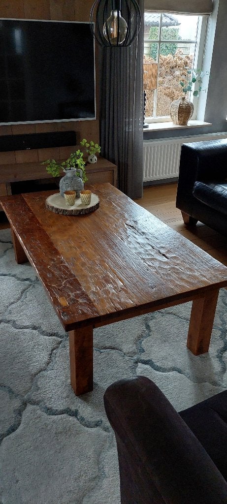 Salontafel, Huis en Inrichting, Ophalen, Gebruikt, 100 tot 150 cm, Teakhout