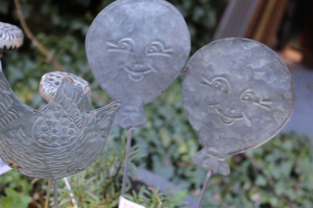 tuinstekers 12 metalen tuin decoratie, Ophalen, Zo goed als nieuw