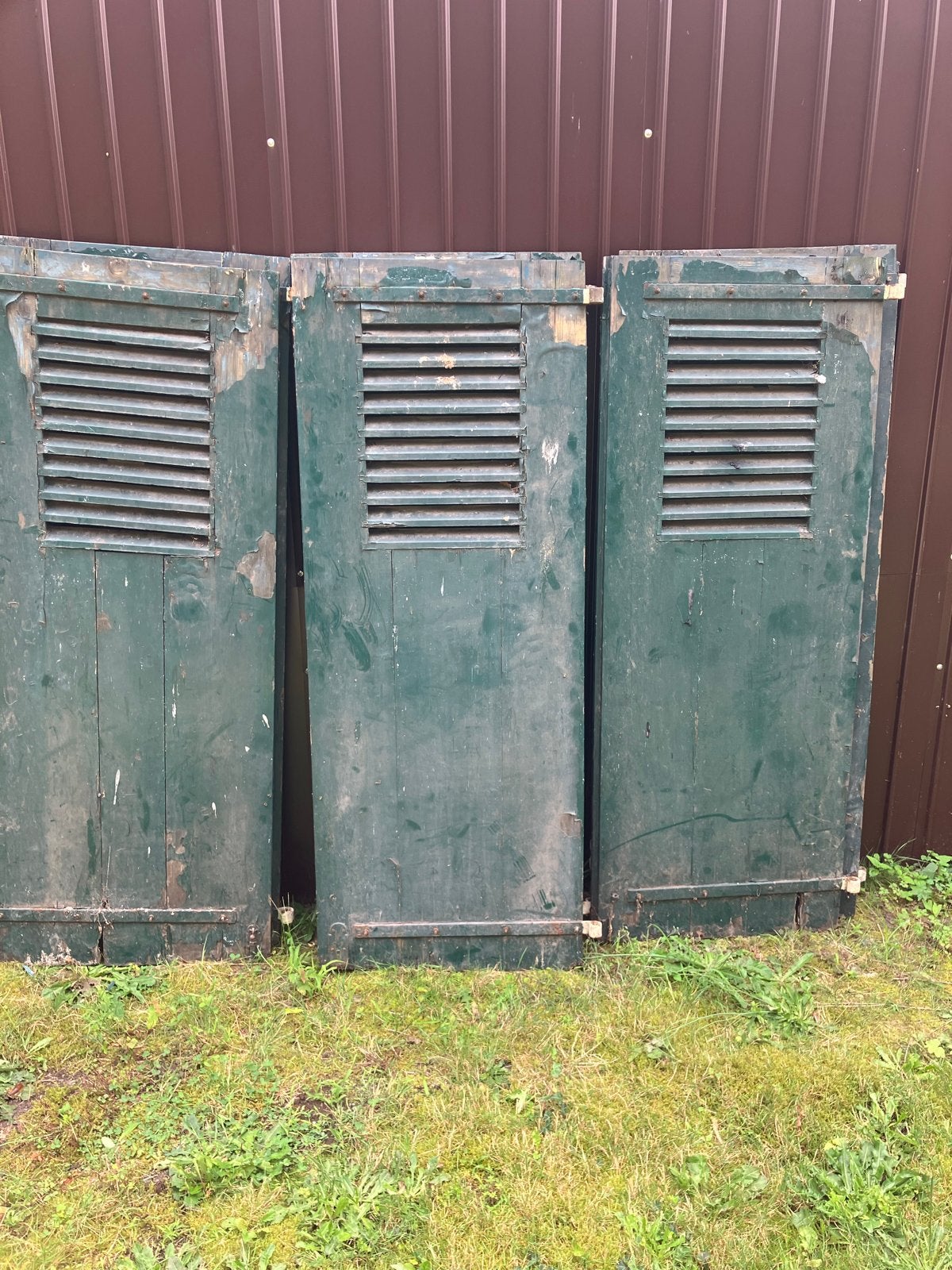 7 Vintage houten luiken, Ophalen