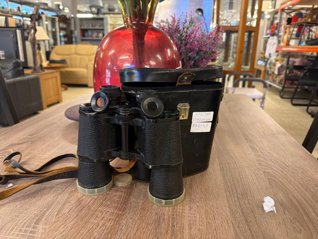 Vintage Sovdek Verrekijker Marine met Leren Hoes, Ophalen