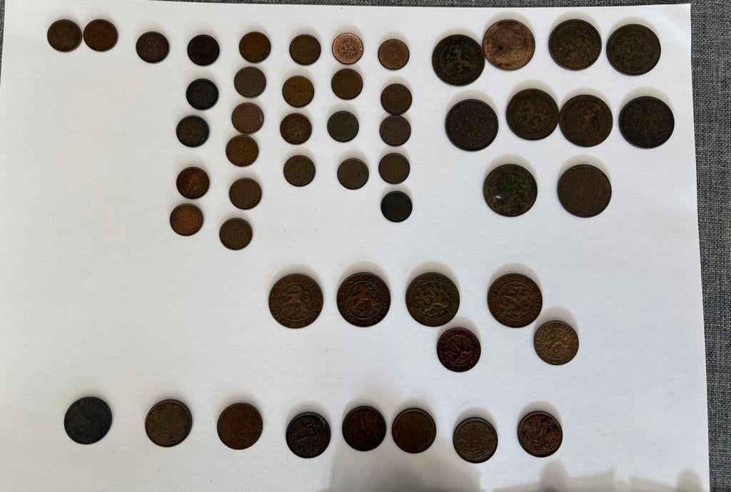 Nederlandse munten, 1/2 cent, 1 Cent, 2,5 Cent, Postzegels en Munten, Munten | Nederland, Ophalen of Verzenden, Koningin Wilhelmina