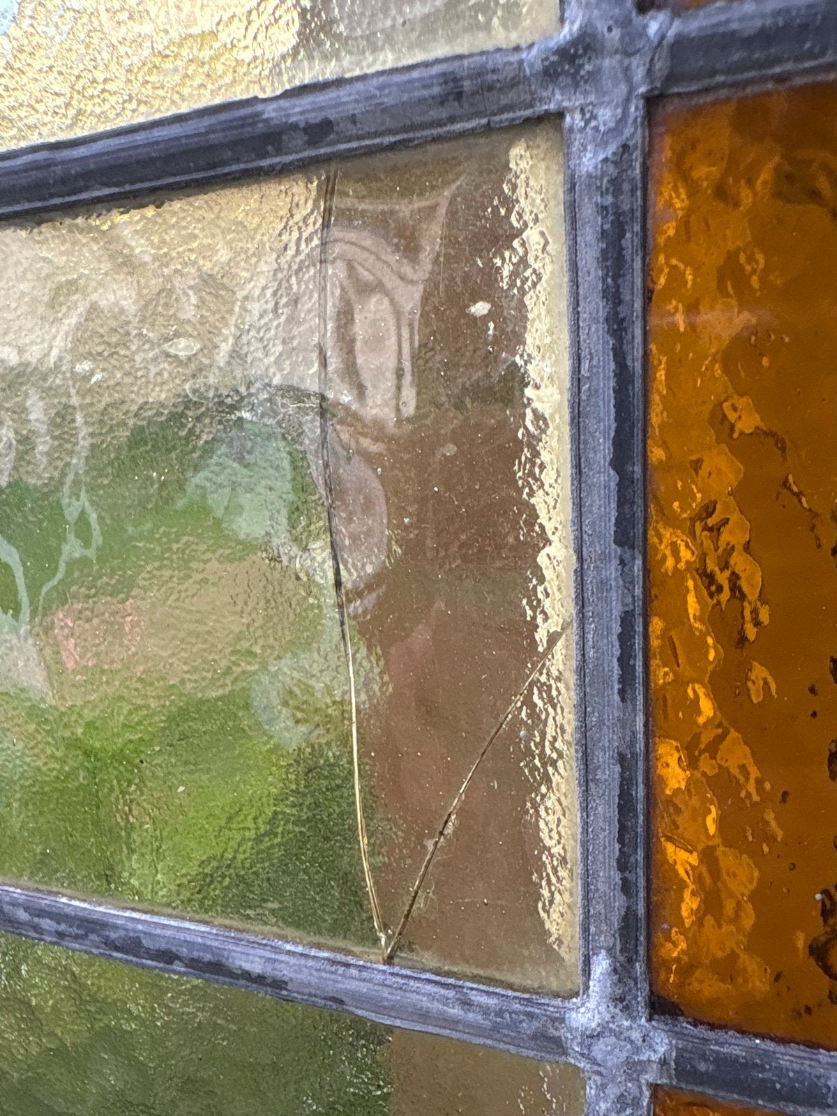 Prachtig glas in lood raam - 152x54 cm, Ophalen of Verzenden