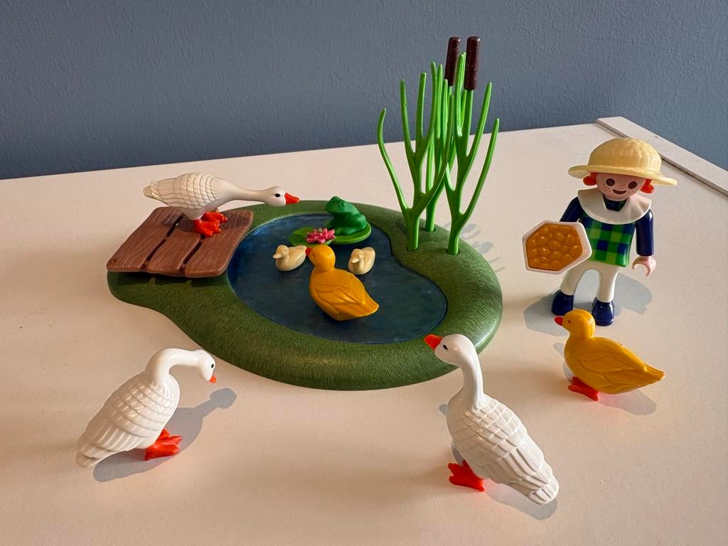 Playmobil 3115 Meisje Bij De Vijver Met Kikker, Ganzen En Ee, Ophalen, Gebruikt, Complete set
