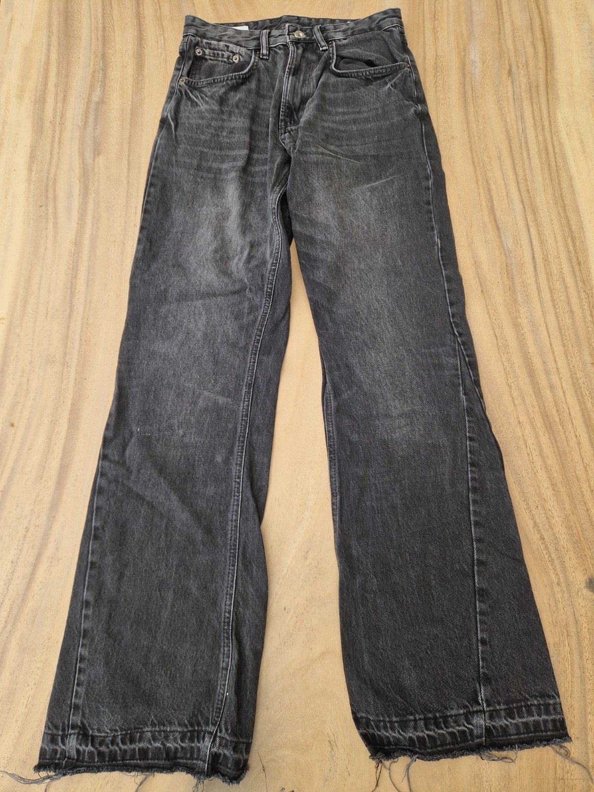 Zara Flared Jeans Zwart - Maat 36 (S), Ophalen of Verzenden, Maat 36 (S), Lang, Gedragen