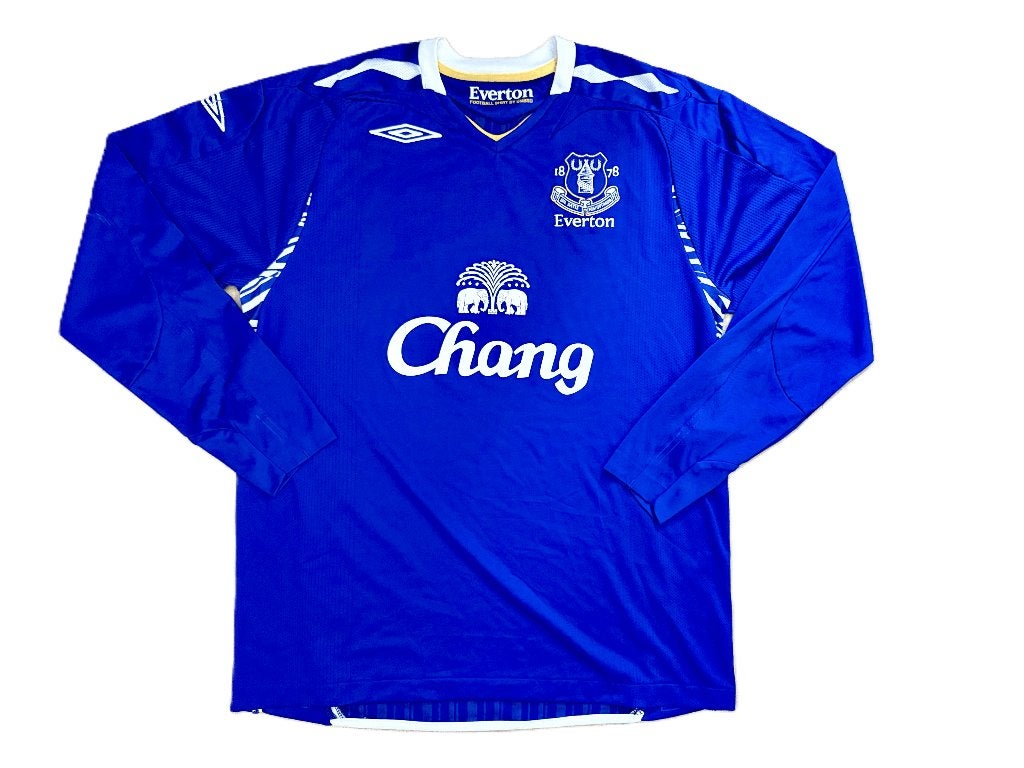 Everton thuisshirt 2007/08 L/S – Umbro – Maat L, Maat L, Ophalen of Verzenden, Gebruikt, Shirt