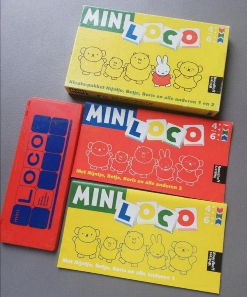 Mini loco tegeldoos met 2 boekjes, 4-6 jaar, Ophalen of Verzenden, Zo goed als nieuw, Puzzelen