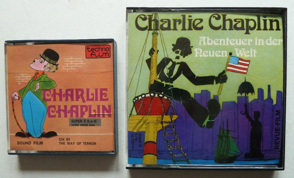 Charlie Chaplin 2  x 8mm films 1 Duits en 1 Engels, Ophalen of Verzenden, Zo goed als nieuw