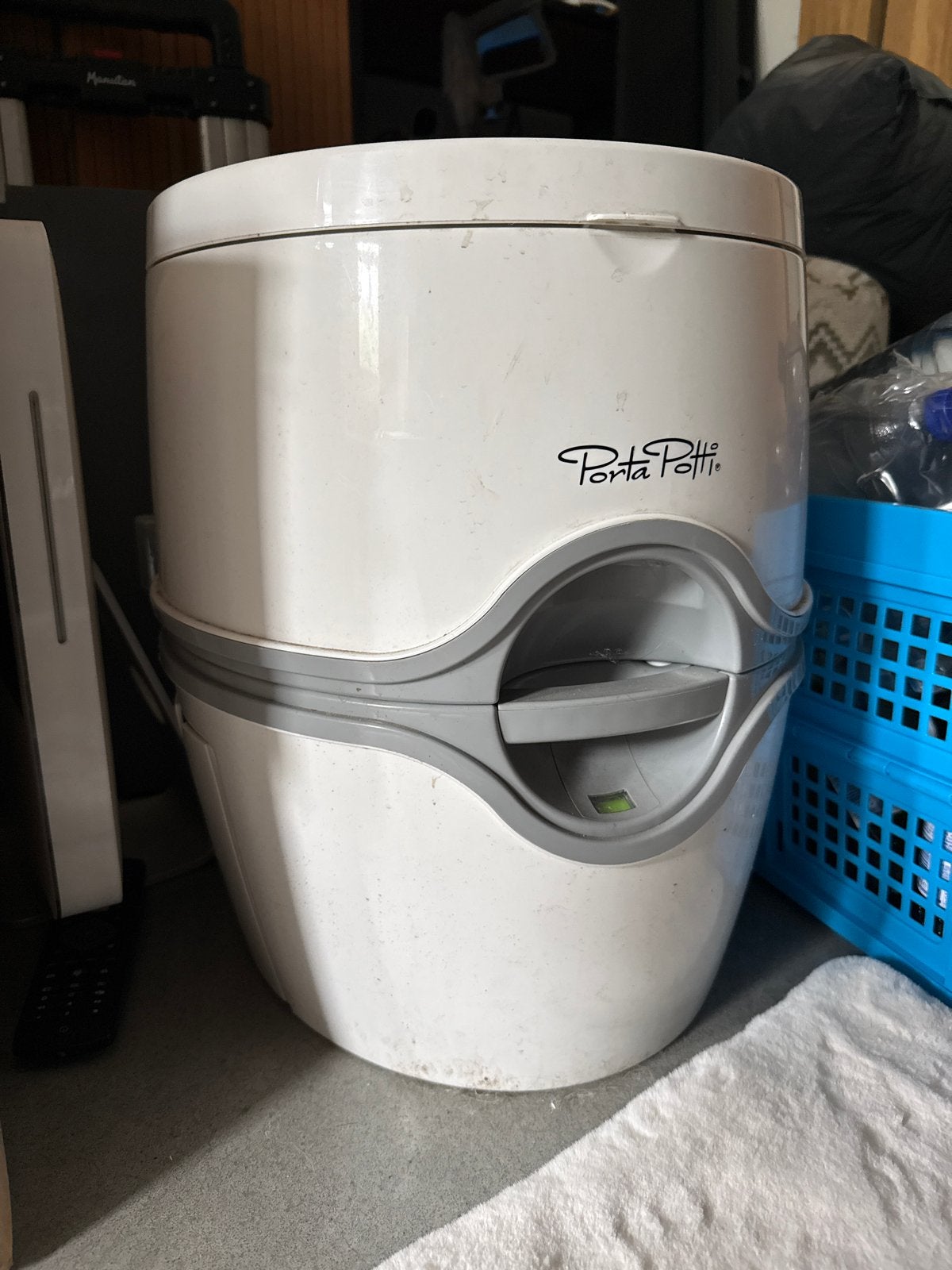 Porta Potti draagbaar toilet, Ophalen, Gebruikt