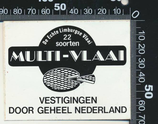 Sticker: Multi Vlaai, Verzamelen, Stickers, Zo goed als nieuw, Bedrijf of Vereniging, Ophalen of Verzenden