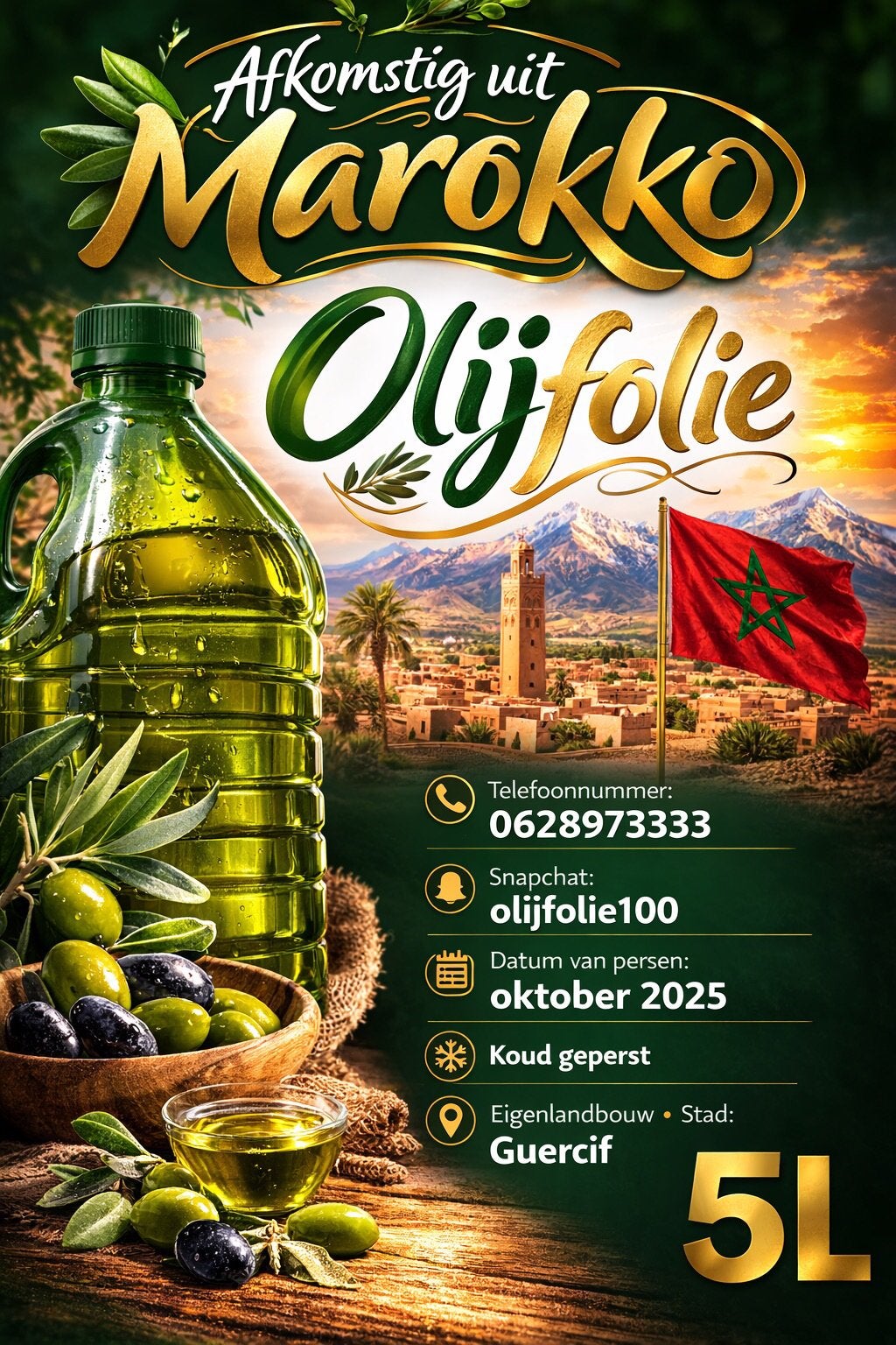 Beste olijfolie, Diversen, Levensmiddelen, Ophalen of Verzenden