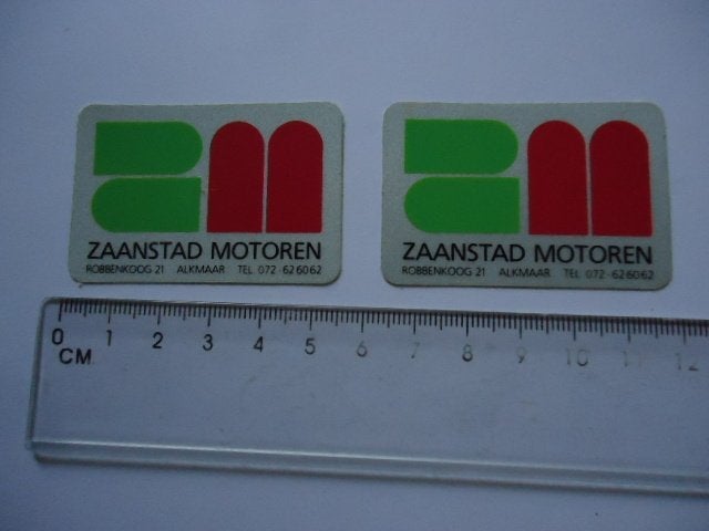 sticker oud Alkmaar Zaanstad motoren motorfiets race cross, Verzenden, Zo goed als nieuw, Bedrijf of Vereniging