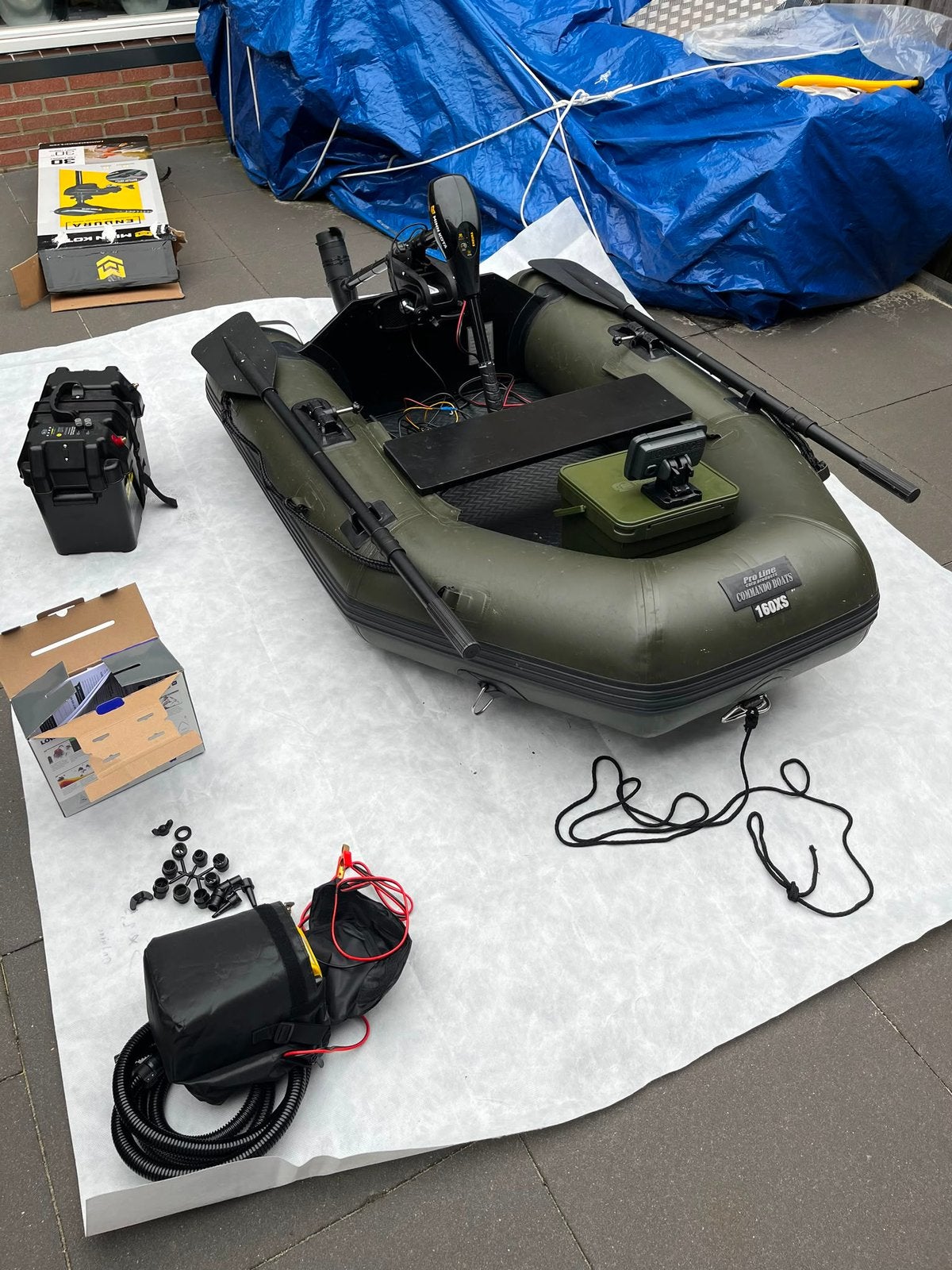 Proline Commando Boats 160XS complete set, Watersport en Boten, Hengelsport | Karpervissen, Ophalen, Zo goed als nieuw, Complete set