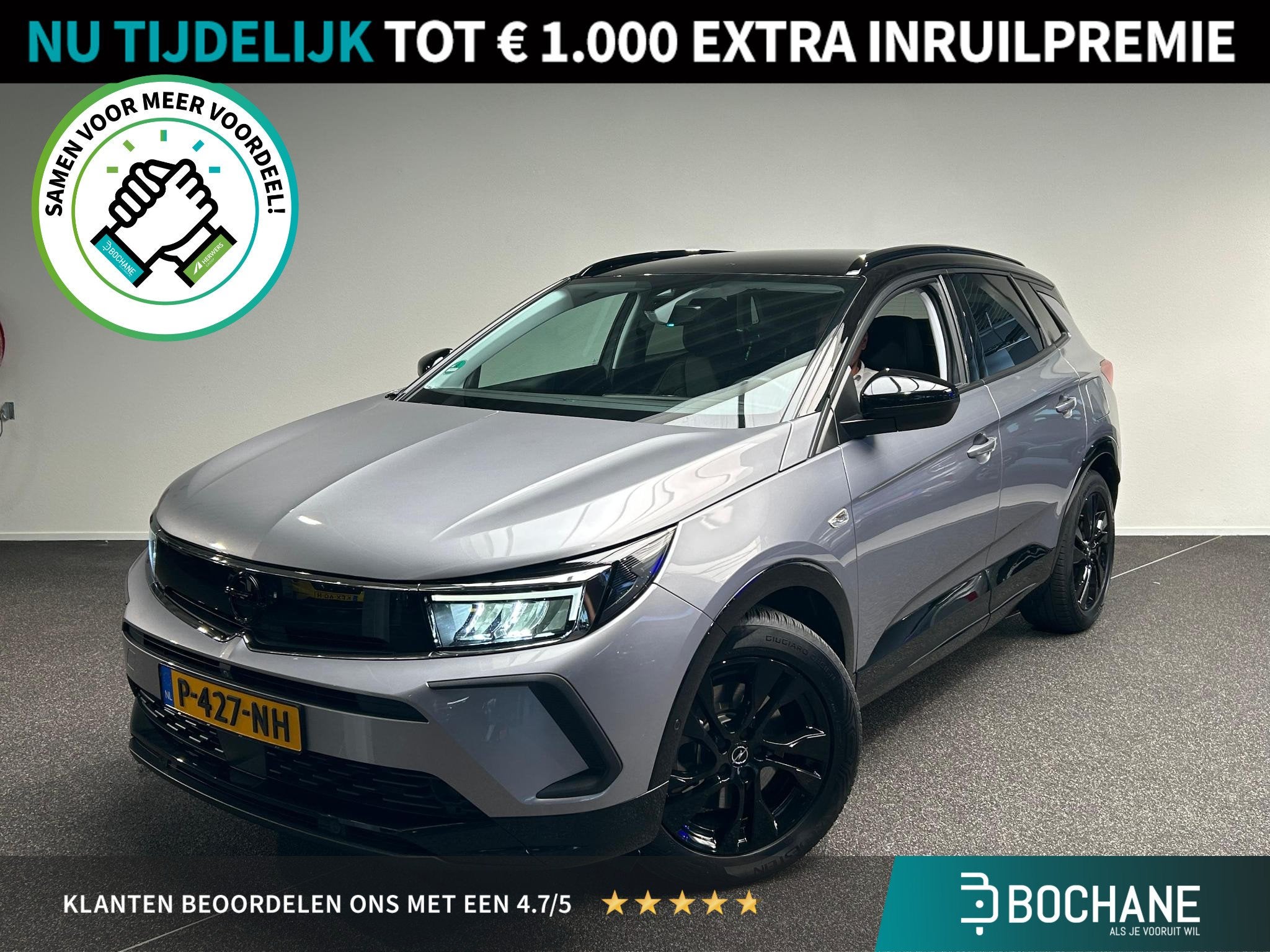 Opel Grandland 1.6 Turbo Plug-In Hybrid GS Line | Verwarmde, Auto's, 4 cilinders, Met garantie (alle), Leder en Stof, Bedrijf