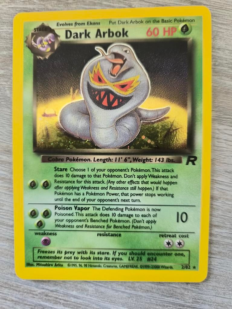 Dark Arbok holo 2/82, Ophalen of Verzenden, Gebruikt, Losse kaart, Foil