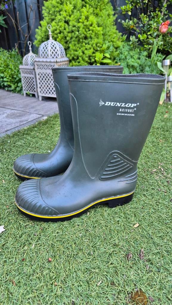 Dunlop Kuitlaars acifort groen maat 44, Tuin en Terras, Werkkleding, Ophalen, Zo goed als nieuw, Laarzen