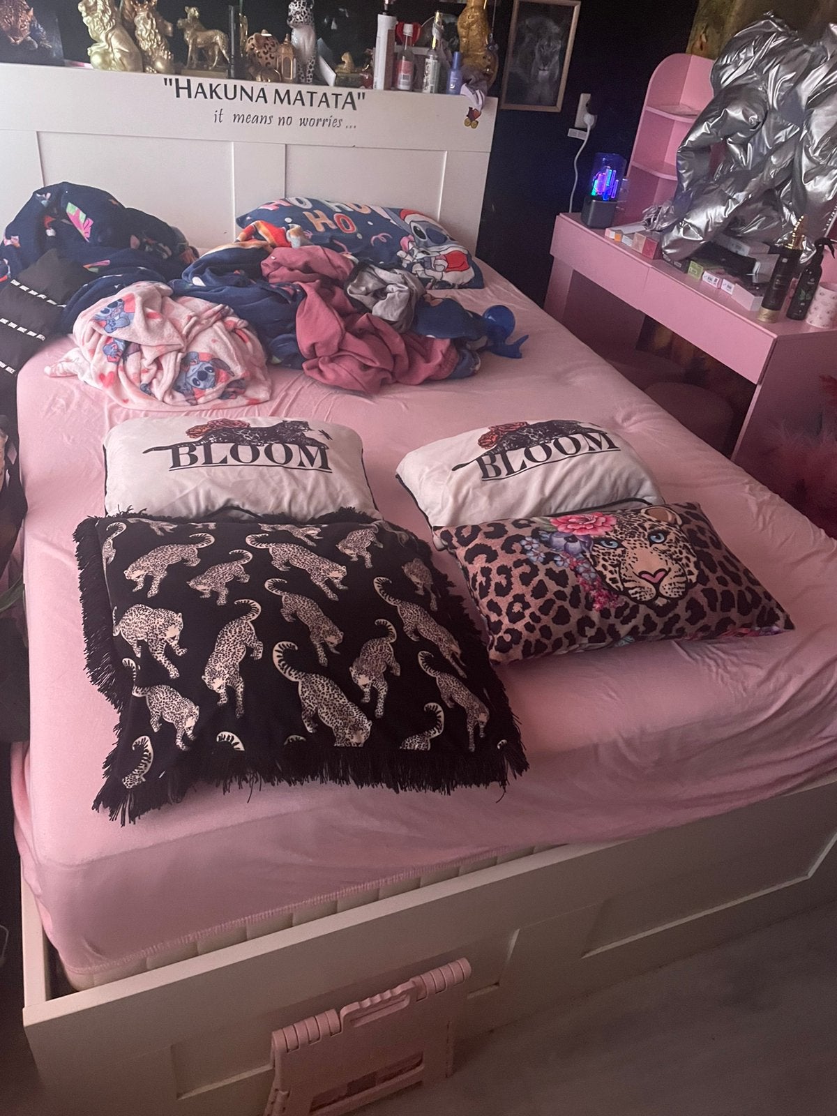 4x panter kussens, Ophalen of Verzenden, Gebruikt, Overige vormen
