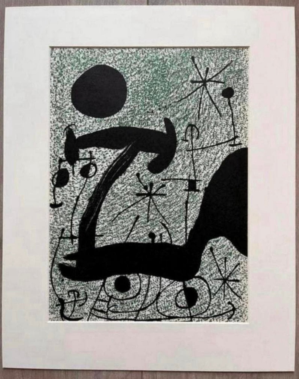 Joan Miro 1893-1983 / Mooie Litho 43x53 cm., Antiek en Kunst, Origineel, Ophalen of Verzenden, Abstract, Lithografie