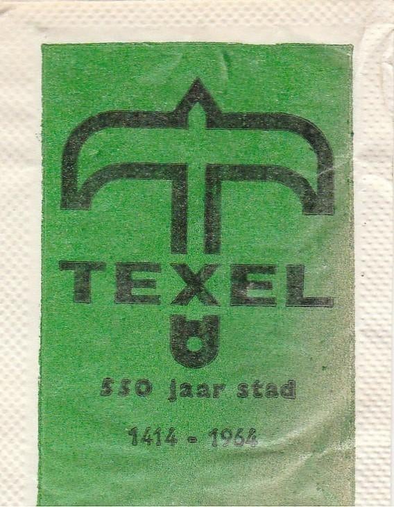 Texel 550 jaar stad - 1414 - 1964, Verzamelen, Suikerzakjes, Ophalen of Verzenden
