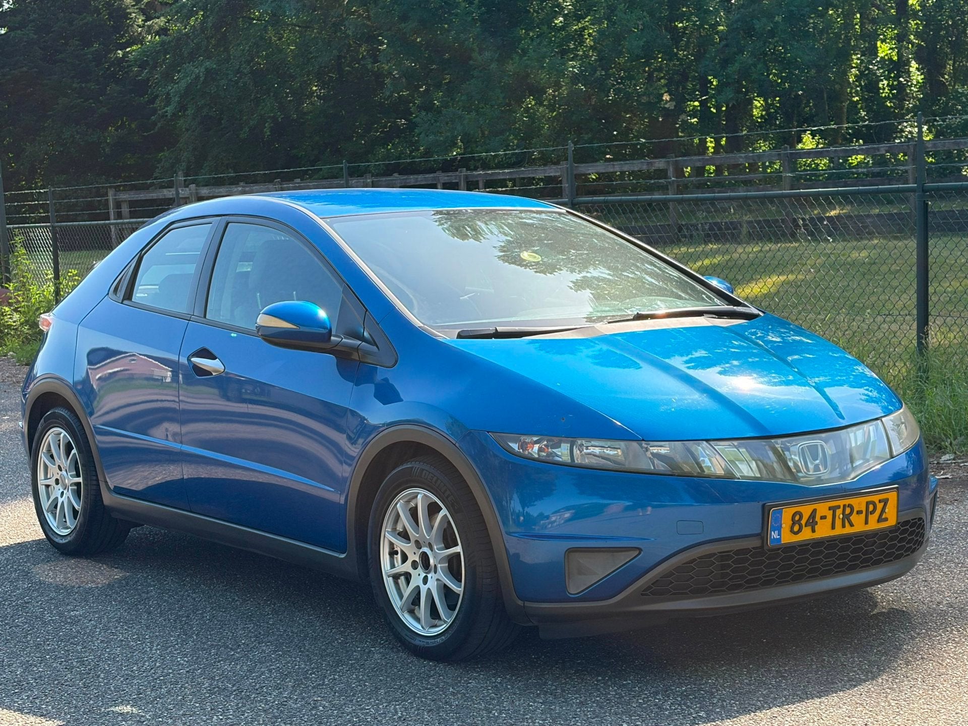 Honda Civic 1.8 Comfort /Automaat/Airco/, Gebruikt, 4 cilinders, Blauw, Origineel Nederlands
