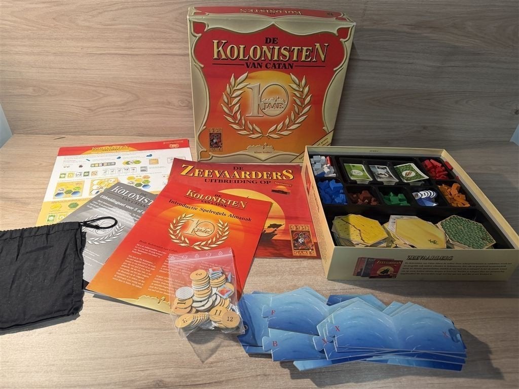 Kolonisten van catan 10 jaar editie hout met zeevaarders - s