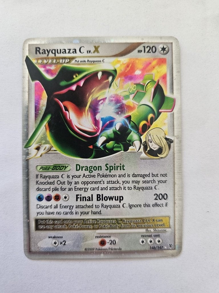 Rayquaza C lv.X 146/147 Ultra rare MP, Ophalen of Verzenden, Gebruikt, Losse kaart, Foil