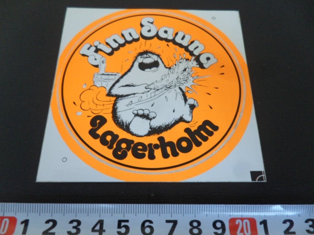 sticker Finn Sauna Lagerholm  strip, Ophalen, Zo goed als nieuw