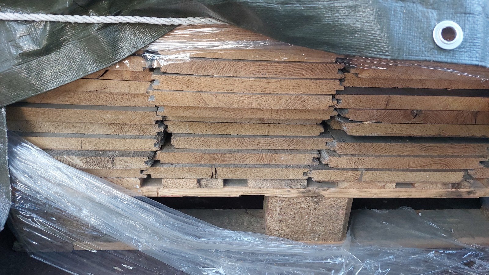Eiken planken 37m2, Ophalen, Gebruikt, 25 tot 50 mm, Eiken