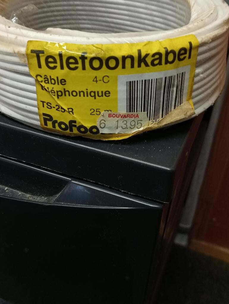 25 m telefoon kabel, Ophalen of Verzenden, Nieuw