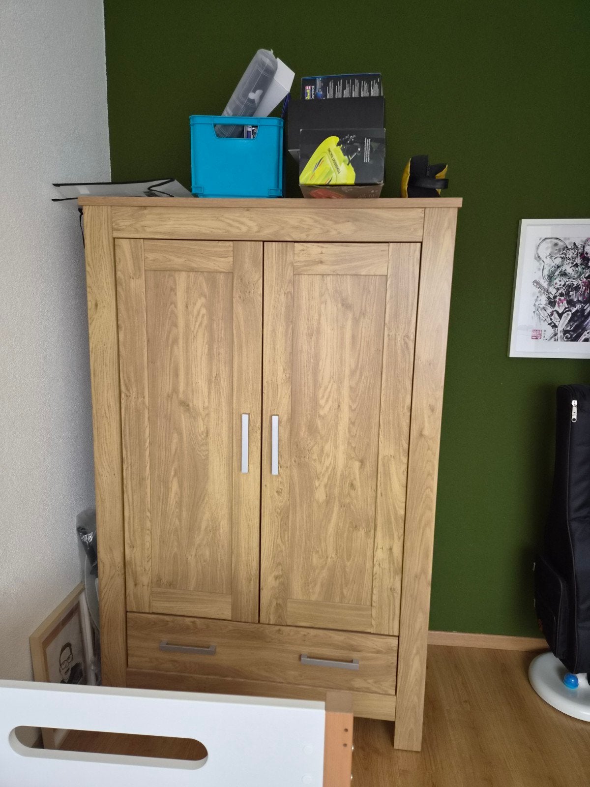 Mooie baby/kinder kledingkast eventueel met wandplank, Ophalen, Kast, 50 tot 70 cm, 105 cm of meer