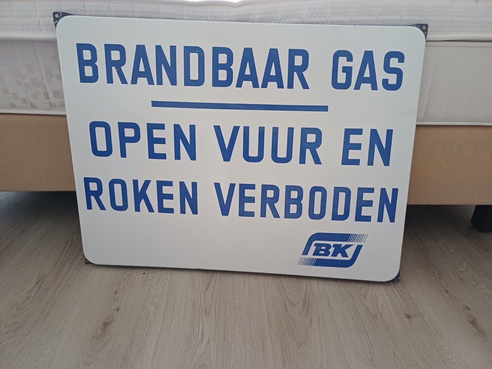 Brandbaar Gas Open Vuur en Roken Verboden Bord, Ophalen of Verzenden