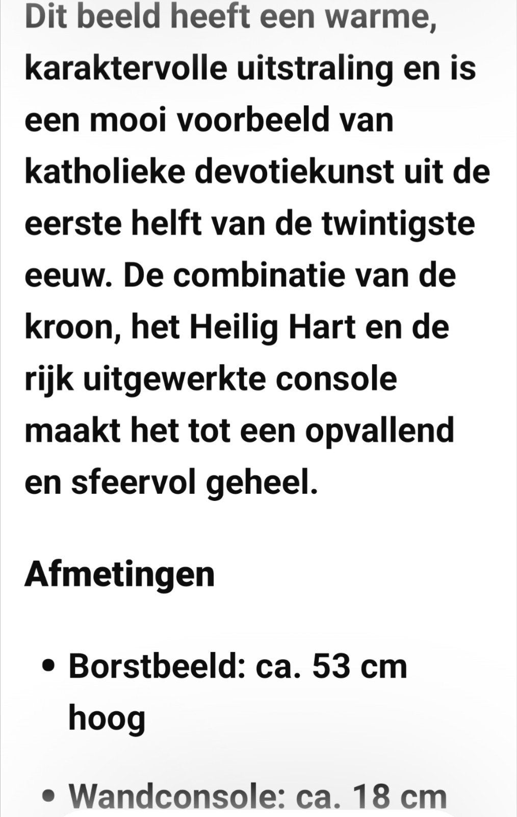 Frans Heilig Hart Borstbeeld van Jezus, Ophalen