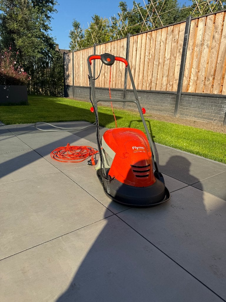 Flymo hover 250 - 1 keer gebruikt, Ophalen, Elektrische grasmaaier, Zweefmaaier, Elektrische starter