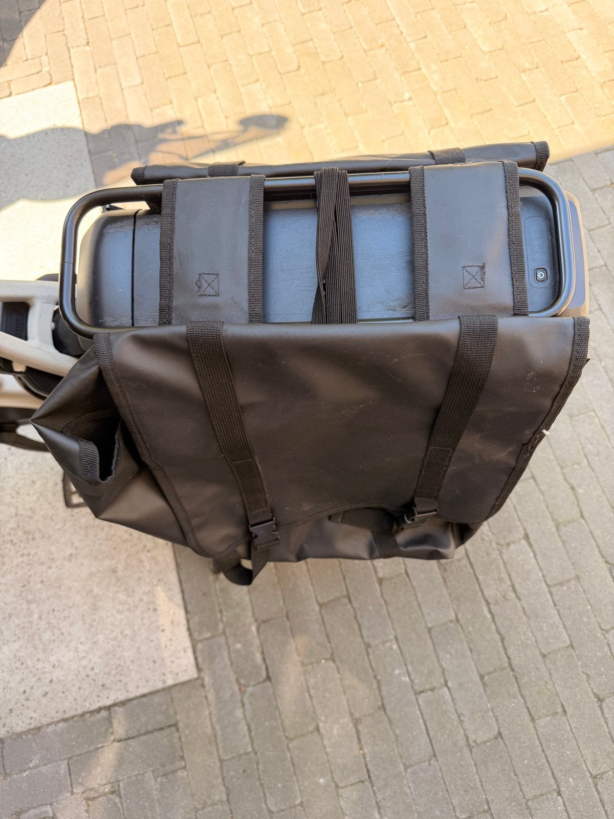Dubbele fietstas - Zwart, waterdicht, Ophalen of Verzenden, Gebruikt